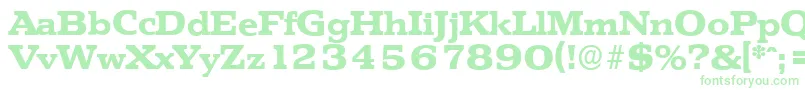 PenthouseserialXboldRegular Font – Green Fonts on White Background