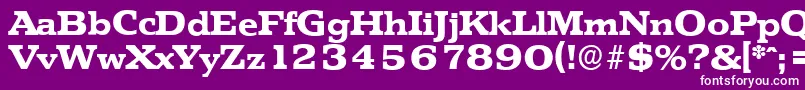 More about PenthouseserialXboldRegular Font PenthouseserialXboldRegular Font – White Fonts on Purple Background