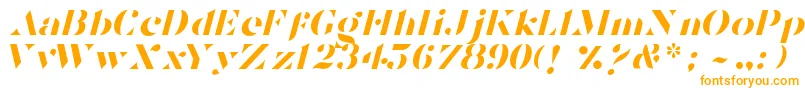 Шрифт TostadaItalic – оранжевые шрифты
