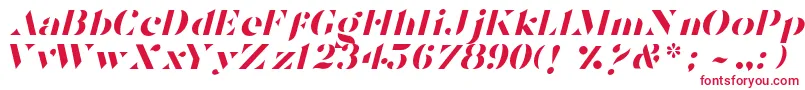 フォントTostadaItalic – 赤い文字