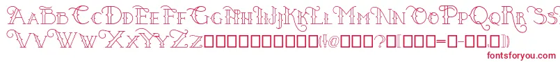 Puertovudu Font – Red Fonts on White Background