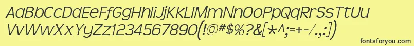 fuente Teenlight ffy – Fuentes Negras Sobre Fondo Amarillo