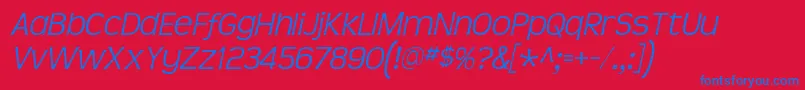 Teenlight ffy Font – Blue Fonts on Red Background