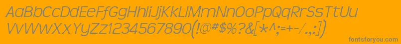 Teenlight ffy Font – Gray Fonts on Orange Background
