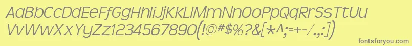 Czcionka Teenlight ffy – szare czcionki na żółtym tle