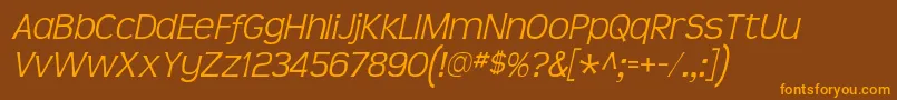 Teenlight ffy Font – Orange Fonts on Brown Background