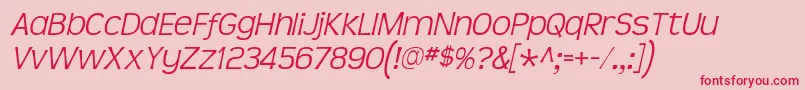 Teenlight ffy Font – Red Fonts on Pink Background