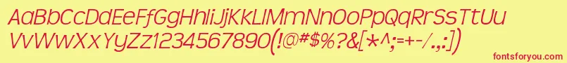Teenlight ffy Font – Red Fonts on Yellow Background