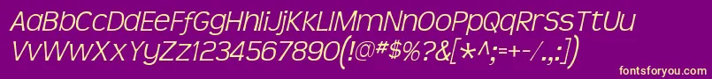 Teenlight ffy Font – Yellow Fonts on Purple Background