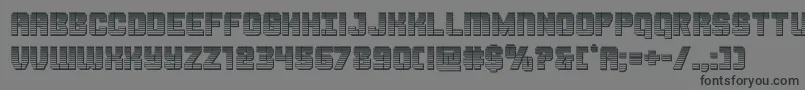 Thundertrooperchrome Font – Black Fonts on Gray Background