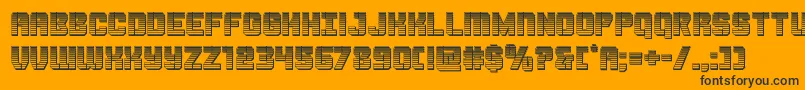 Thundertrooperchrome Font – Black Fonts on Orange Background