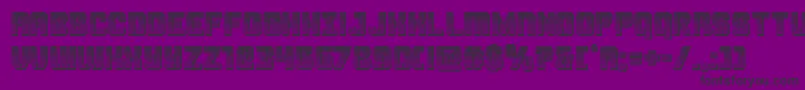 Thundertrooperchrome-Schriftart – Schwarze Schriften auf violettem Hintergrund
