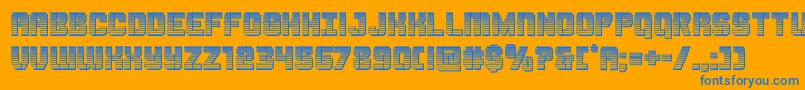 Thundertrooperchrome Font – Blue Fonts on Orange Background