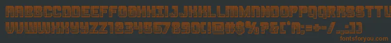 Thundertrooperchrome Font – Brown Fonts on Black Background