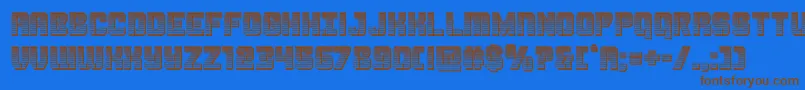 Thundertrooperchrome Font – Brown Fonts on Blue Background