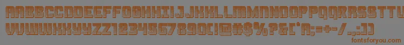 Thundertrooperchrome Font – Brown Fonts on Gray Background