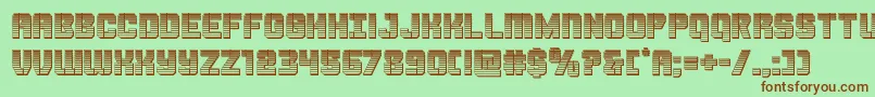 Thundertrooperchrome Font – Brown Fonts on Green Background