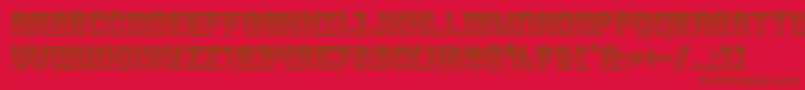 Thundertrooperchrome Font – Brown Fonts on Red Background