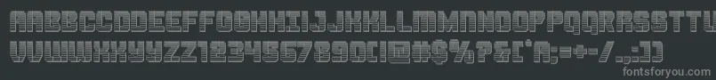 Thundertrooperchrome Font – Gray Fonts on Black Background