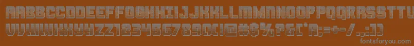 Thundertrooperchrome Font – Gray Fonts on Brown Background