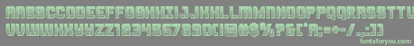 Thundertrooperchrome Font – Green Fonts on Gray Background