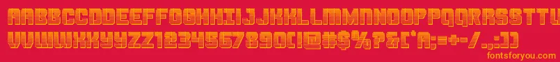 Thundertrooperchrome Font – Orange Fonts on Red Background