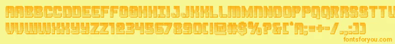 Thundertrooperchrome Font – Orange Fonts on Yellow Background