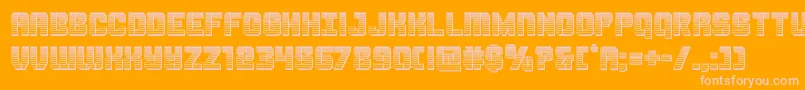 Thundertrooperchrome Font – Pink Fonts on Orange Background