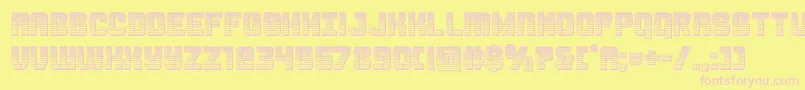 Thundertrooperchrome Font – Pink Fonts on Yellow Background