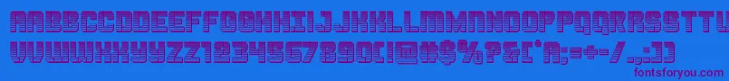 Thundertrooperchrome Font – Purple Fonts on Blue Background