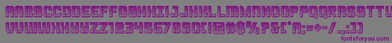 Thundertrooperchrome Font – Purple Fonts on Gray Background