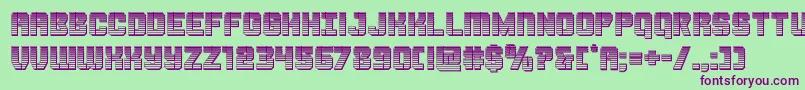 Thundertrooperchrome Font – Purple Fonts on Green Background