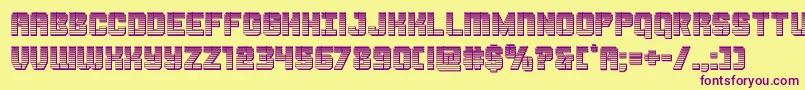 Thundertrooperchrome Font – Purple Fonts on Yellow Background