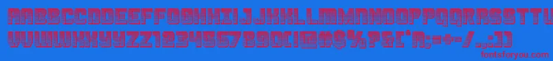 Thundertrooperchrome Font – Red Fonts on Blue Background