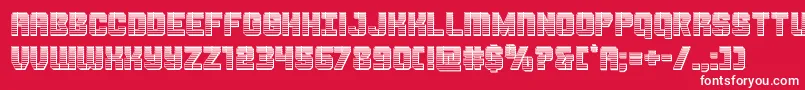 フォントThundertrooperchrome – 赤い背景に白い文字