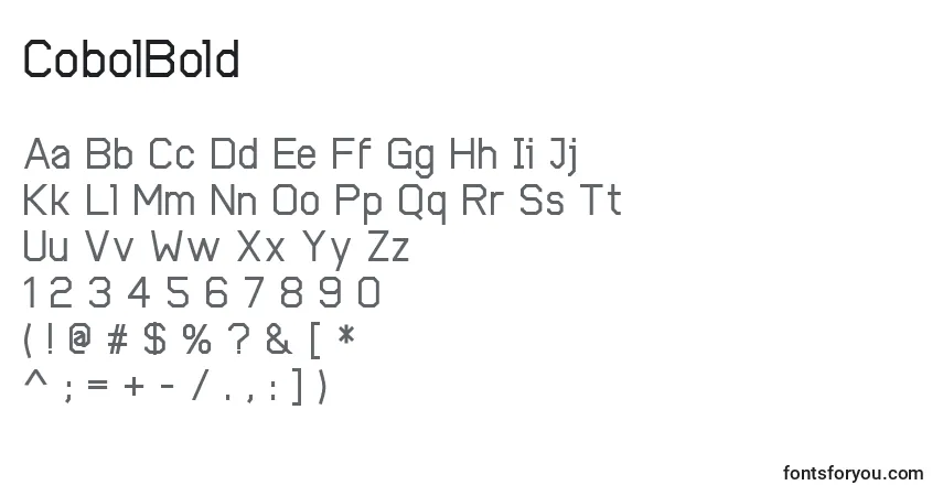 Schriftart CobolBold – Alphabet, Zahlen, spezielle Symbole