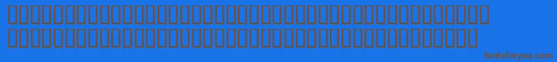 フォントTrainee – 茶色の文字が青い背景にあります。