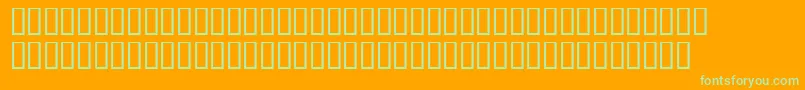 フォントTrainee – オレンジの背景に緑のフォント