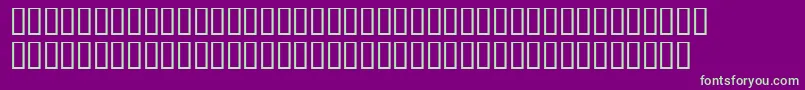 フォントTrainee – 紫の背景に緑のフォント
