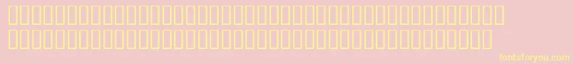 フォントTrainee – 黄色のフォント、ピンクの背景