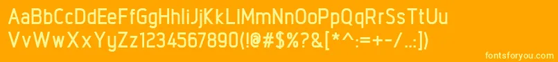 IntropolBold-Schriftart – Gelbe Schriften auf orangefarbenem Hintergrund