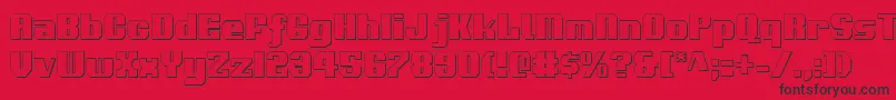 Voortrekker3Dc Font – Black Fonts on Red Background