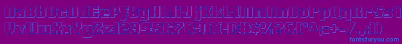 Police Voortrekker3Dc – polices bleues sur fond violet