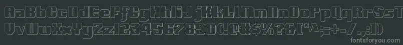 Więcej informacji o czcionce Voortrekker3Dc Czcionka Voortrekker3Dc – szare czcionki na czarnym tle