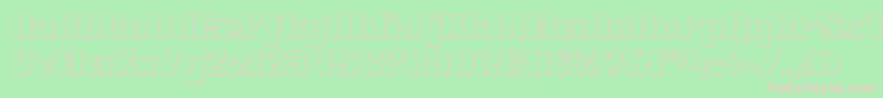 Voortrekker3Dc Font – Pink Fonts on Green Background