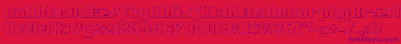 Voortrekker3Dc Font – Purple Fonts on Red Background