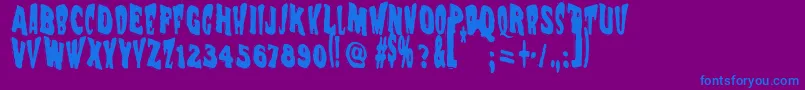 Vtcnightofthewackeddead Font – Blue Fonts on Purple Background