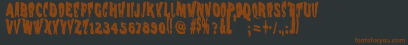Vtcnightofthewackeddead Font – Brown Fonts on Black Background