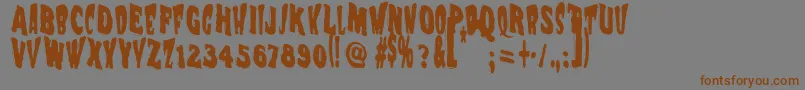 Vtcnightofthewackeddead Font – Brown Fonts on Gray Background