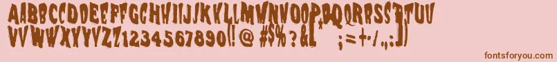 Vtcnightofthewackeddead Font – Brown Fonts on Pink Background